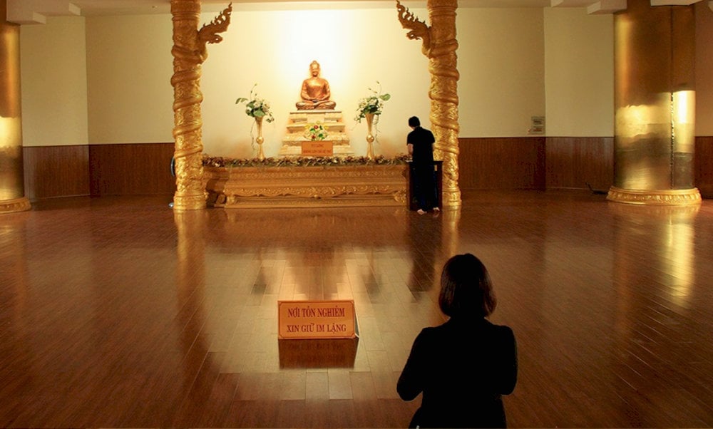 The main hall of Buu Long Pagoda is where ceremonies are held and important study activities are organized